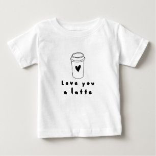T-shirt Pour Bébé aimez-vous un latte