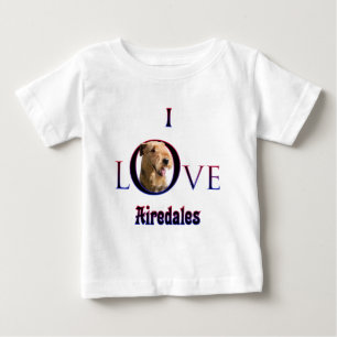T-shirt Pour Bébé Airedale Terrier I Love