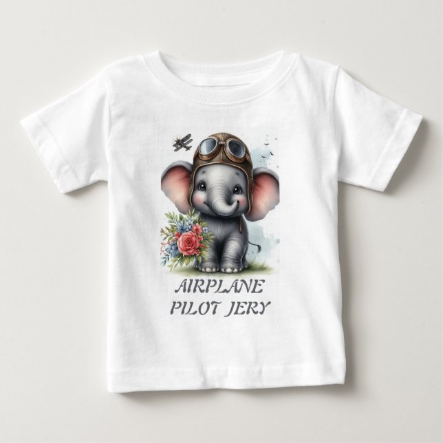 T-SHIRT POUR BÉBÉ AIRPLANE PILOTE JERY (Devant)