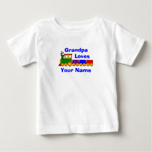 T-shirt Pour Bébé Ajouter un changement de nom Papy Word, Aime le tr