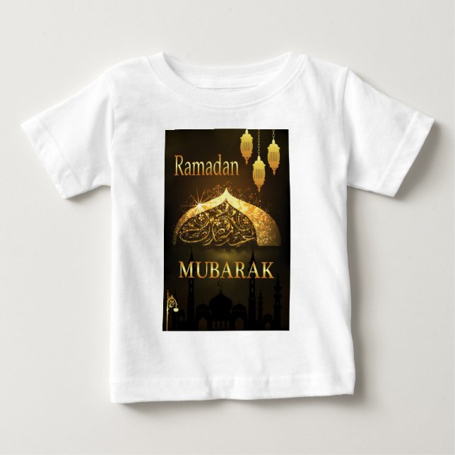 T-shirt Pour Bébé Al Adha et Fiter de Ramadan (Devant)