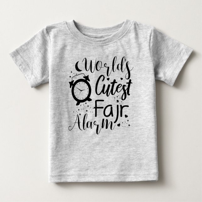 T-shirt Pour Bébé Alarme Fajr la plus folle du monde Drôle cadeau mu (Devant)