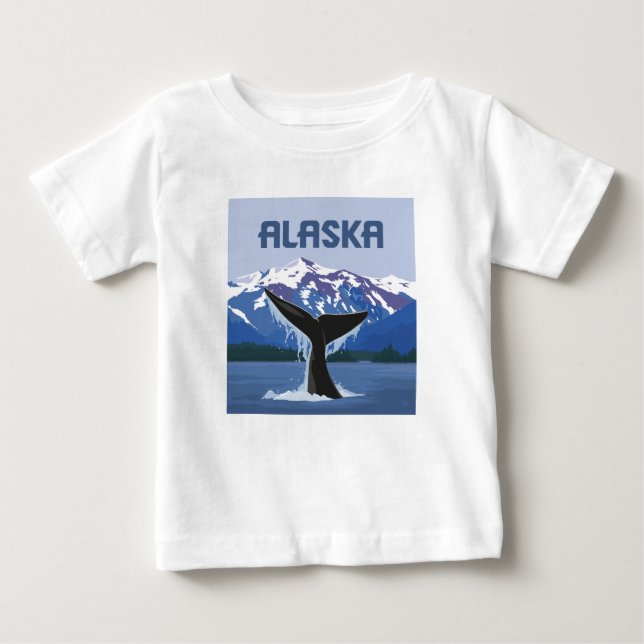 T-shirt Pour Bébé Alaska | Baleine (Devant)