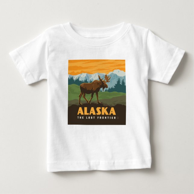 T-shirt Pour Bébé Alaska | Oie frontière (Devant)