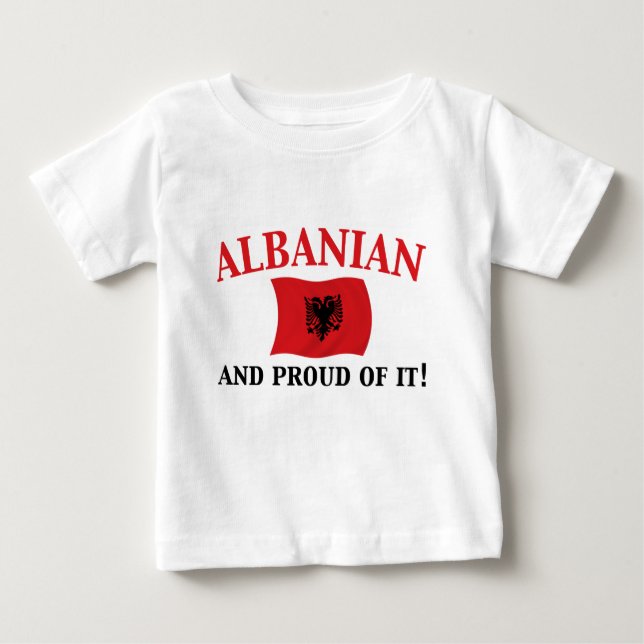 T-shirt Pour Bébé Albanais fier (Devant)