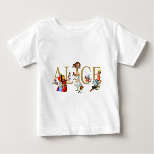 T-SHIRT POUR BÉBÉ ALICE AU PAYS DES MERVEILLES ET AMIS
