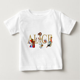 T-SHIRT POUR BÉBÉ ALICE AU PAYS DES MERVEILLES ET AMIS