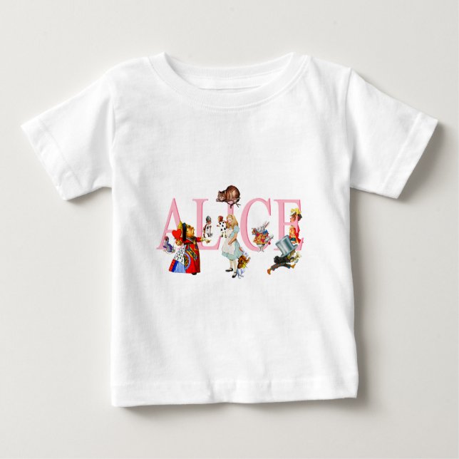 T-shirt Pour Bébé Alice au pays des merveilles et amis (Devant)