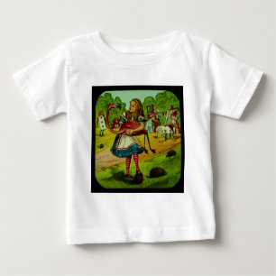 T-shirt Pour Bébé Alice dans le croquet de Flamant rose du pays des