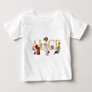 T-shirt Pour Bébé Alice et le pays des merveilles et amis