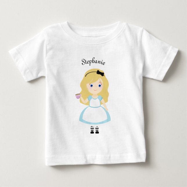 T-shirt Pour Bébé Alice et sa soirée de thé (Devant)