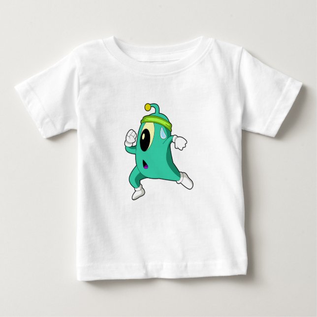 T-shirt Pour Bébé Alien en tant que coureur (Devant)