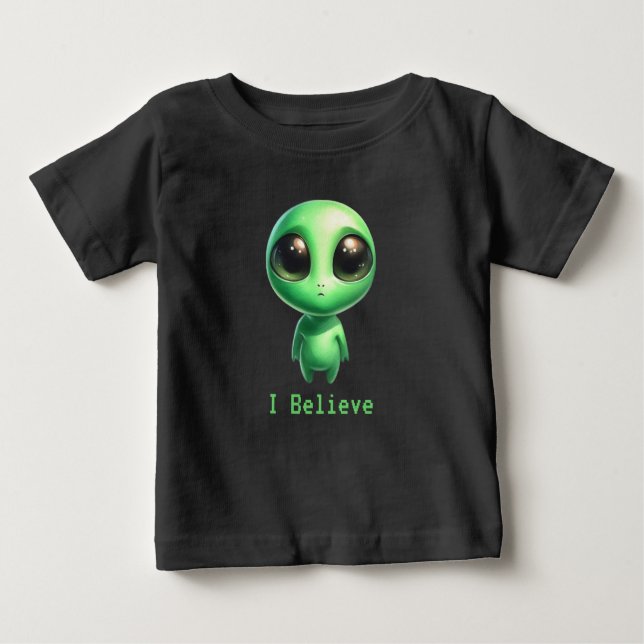 T-shirt Pour Bébé Alien - Je crois (Devant)