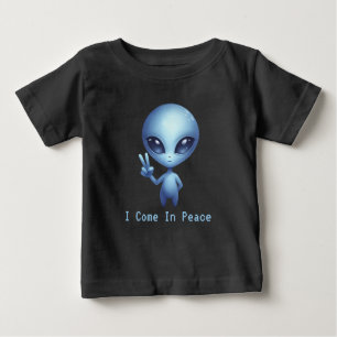 T-shirt Pour Bébé Alien - Je Viens En Paix