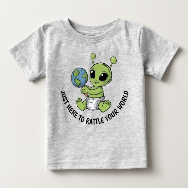 T-shirt Pour Bébé Alien mignon (Devant)