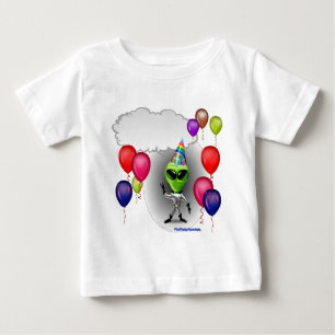 T-shirt Pour Bébé Alien parlant de fête d'anniversaire