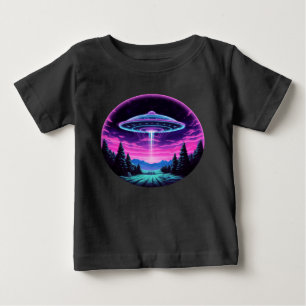 T-shirt Pour Bébé Alien vaisseau spatial rétro futuriste