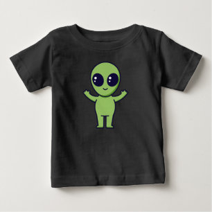 T-shirt Pour Bébé “Alien Vert Mignon