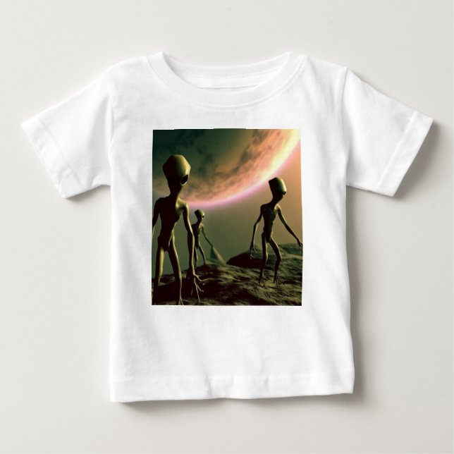 T-shirt Pour Bébé ALIENS gris SF 2 (Devant)