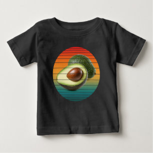 T-shirt Pour Bébé Alimentation végétarienne fruit avocat vintage