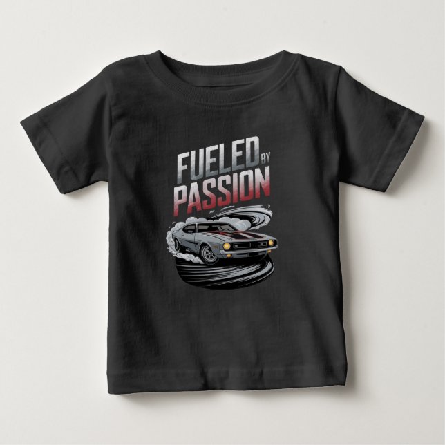 T-shirt Pour Bébé Alimenté par la passion - Conception passionnée de (Devant)