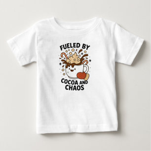 T-shirt Pour Bébé Alimenté par le cacao et le chaos – Joyeux Noël mi