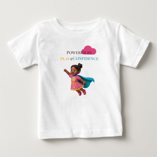 T-shirt Pour Bébé Alimenté par le jeu et la confiance (Devant)