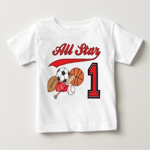 T-shirt Pour Bébé All Star Sports 1er anniversaire