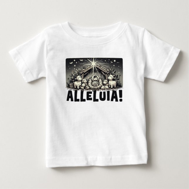 T-shirt Pour Bébé Alleluia!: Joy of the Nativity (Devant)