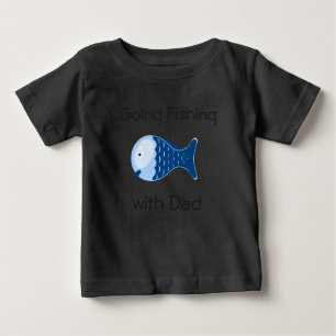 T-shirt Pour Bébé Aller à la pêche avec papa Toddlers Chemise