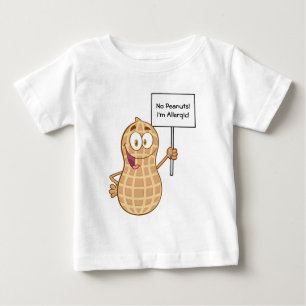 T-shirt Pour Bébé Allergie 2 d'arachide (personnalisable)