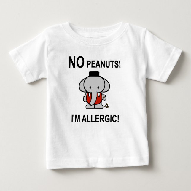 T-shirt Pour Bébé Allergique aux cacahuètes (Devant)