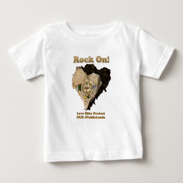 T-shirt Pour Bébé ALLEZ ! Aimer La Randonnée Protéger Nos Terres Pub (Devant)