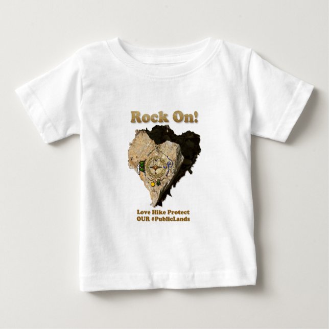 T-shirt Pour Bébé ALLEZ ! Aimer La Randonnée Protéger Nos Terres Pub (Devant)