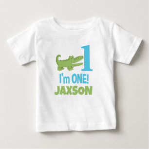 T-shirt Pour Bébé Alligator Crocodile Je suis un premier anniversair