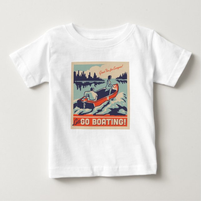 T-shirt Pour Bébé Allons en bateau (Devant)