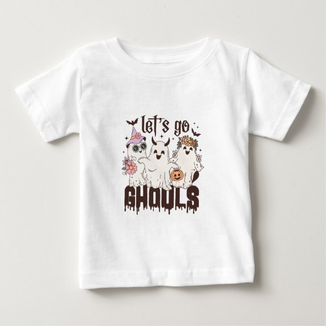 T-shirt Pour Bébé Allons-y les goules Halloween (Devant)