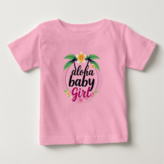 T-shirt Pour Bébé Aloha Baby Girl New Parents (Devant)