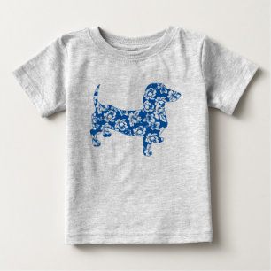 T-shirt Pour Bébé Aloha-Doxie-Bleu