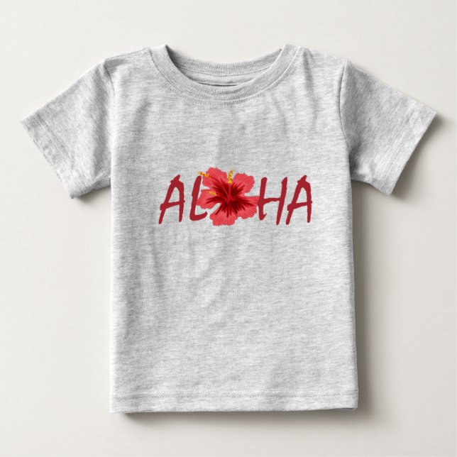 T-shirt Pour Bébé Aloha hibiscus bébé creeper (Devant)