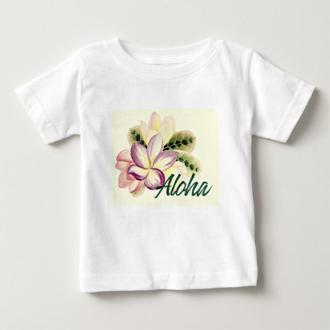 T-shirt Pour Bébé Aloha Plumeria (Devant)