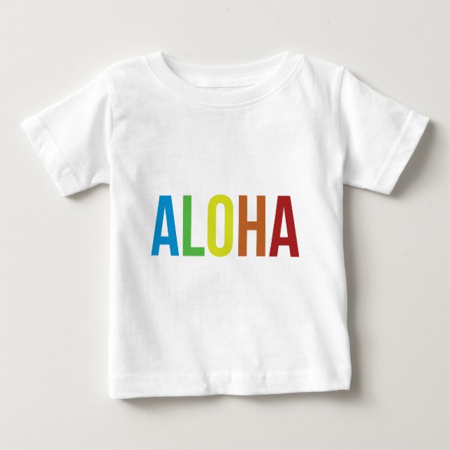 T-shirt Pour Bébé Aloha Rainbow (Devant)