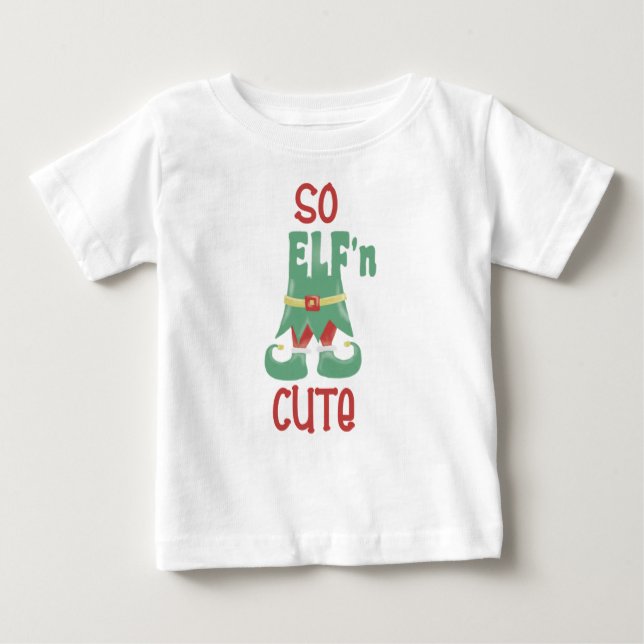 T-shirt Pour Bébé Alors ELF'n mignon Noël drôle (Devant)