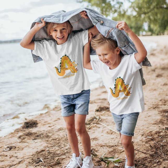 T-shirt Pour Bébé Alphabet animal A pour l'alligator (Créateur téléchargé)