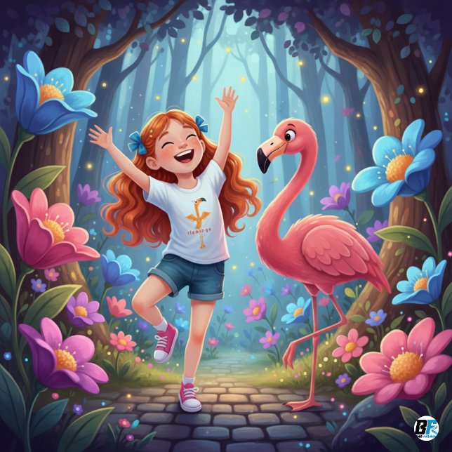 T-shirt Pour Bébé Alphabet animal F pour Flamant rose (Créateur téléchargé)