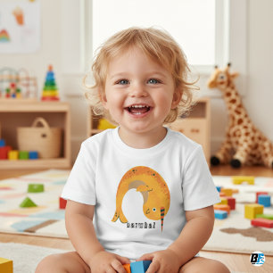 T-shirt Pour Bébé Alphabet animal N pour Narwhal