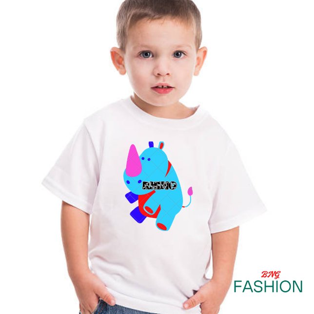 T-shirt Pour Bébé Alphabet animal R Fir Rhino (Créateur téléchargé)