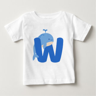 T-shirt Pour Bébé alphabet animal W