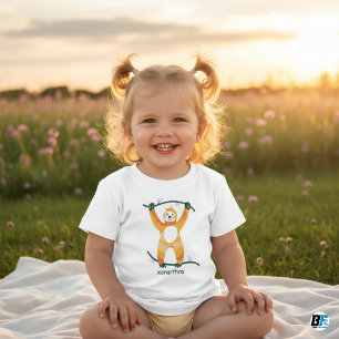 T-shirt Pour Bébé Alphabet Animalier X Pour Xenarthra