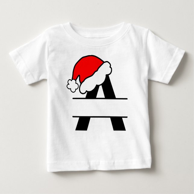 T-shirt Pour Bébé Alphabet de Noël Whimsical "A" Conception pour enf (Devant)